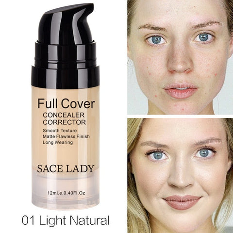 SACE LADY Face Concealer Cream Full Cover Makeup Contouring Liquid Facial Corrector Professional Waterproof Base Contour Make Up