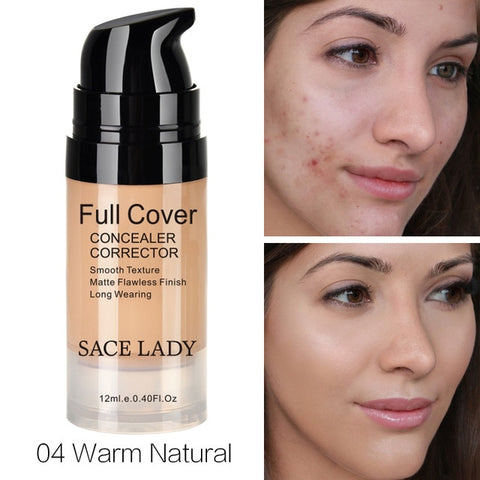 SACE LADY Face Concealer Cream Full Cover Makeup Contouring Liquid Facial Corrector Professional Waterproof Base Contour Make Up