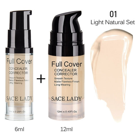 SACE LADY Face Concealer Cream Full Cover Makeup Contouring Liquid Facial Corrector Professional Waterproof Base Contour Make Up