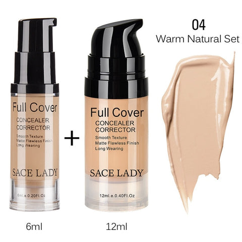 SACE LADY Face Concealer Cream Full Cover Makeup Contouring Liquid Facial Corrector Professional Waterproof Base Contour Make Up