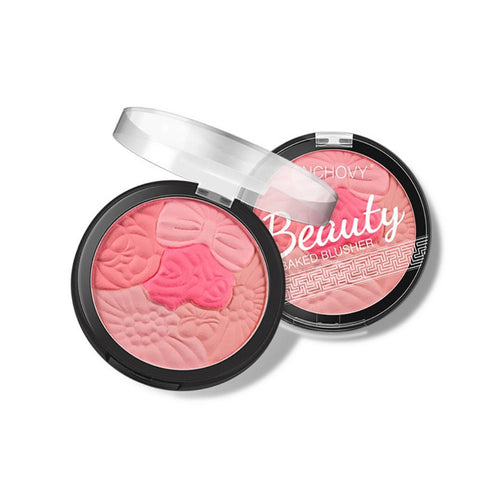 Makeup Blusher Full Professional Cheek 5 Colors Baked Blush Bronzer Blusher Face Contour Blush