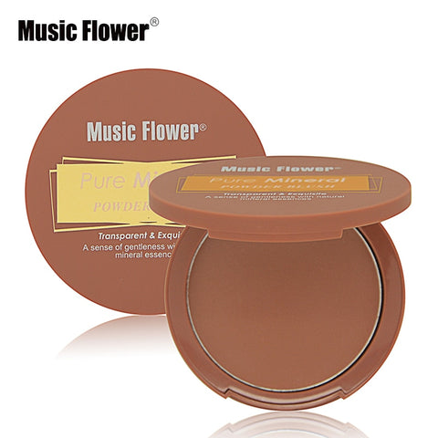 Music Flower Makeup Set Single Color Pure Mineral Powder Blush Cheek Blusher Palette Make Up Baked Bronzer Contour Sleek Texture