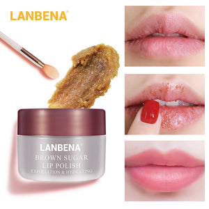 LANBENA Lip Scrub Lip Mask Sleeping Mask Lip Balm Lips Plumper Exfoliator Moisturizing Nourish Repair Fine Lines lip Oil Care