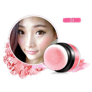 1Pc Natural Blush Cheek Face Blusher Texture Baked Blush Face Base 3 Colors Mineral Blusher Air Cushion Blush Makeup