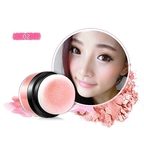 1Pc Natural Blush Cheek Face Blusher Texture Baked Blush Face Base 3 Colors Mineral Blusher Air Cushion Blush Makeup