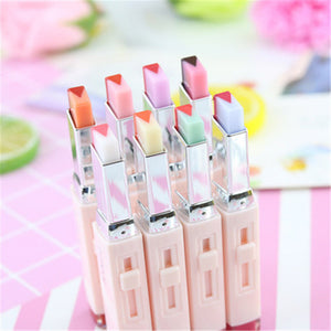 Fashion Korean Bite Lipstick V Cutting Two Tone Tint Silky Moisturzing Nourishing Lipsticks Balm Lip Cosmetic Gradient color