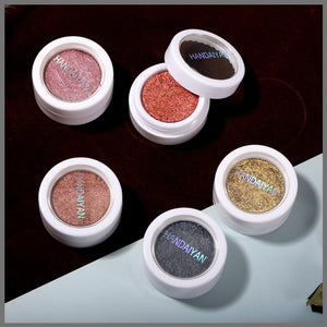 HANDAIYAN Single Glitter Eye Shadow Pallete Long-Lasting Waterproof Soft Shimmer Eye Makeup Metallic Gel Eyeshadow Pigment