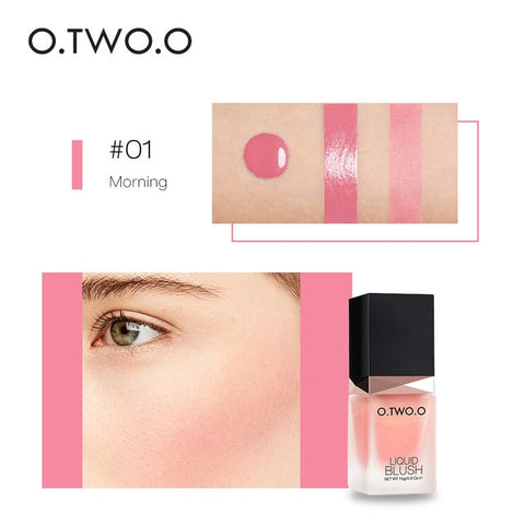 O.TWO.O Makeup Face Liquid Blusher Sleek Silky Paleta De Blush 6 Color Long Lasting Natural Cheek Blush Face Contour Make Up