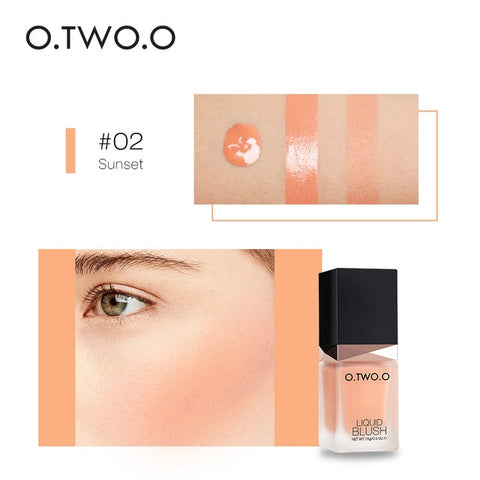 O.TWO.O Makeup Face Liquid Blusher Sleek Silky Paleta De Blush 6 Color Long Lasting Natural Cheek Blush Face Contour Make Up