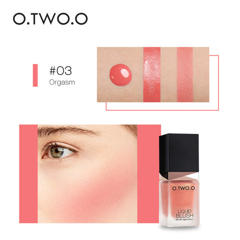 O.TWO.O Makeup Face Liquid Blusher Sleek Silky Paleta De Blush 6 Color Long Lasting Natural Cheek Blush Face Contour Make Up