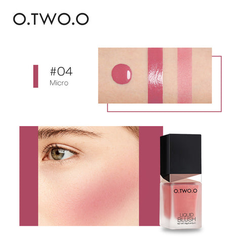 O.TWO.O Makeup Face Liquid Blusher Sleek Silky Paleta De Blush 6 Color Long Lasting Natural Cheek Blush Face Contour Make Up