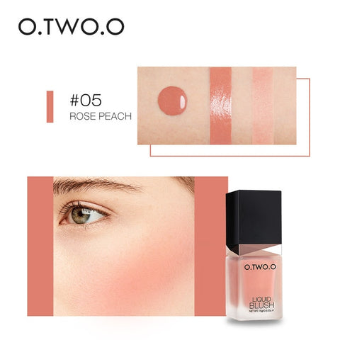 O.TWO.O Makeup Face Liquid Blusher Sleek Silky Paleta De Blush 6 Color Long Lasting Natural Cheek Blush Face Contour Make Up