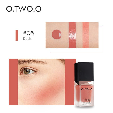 O.TWO.O Makeup Face Liquid Blusher Sleek Silky Paleta De Blush 6 Color Long Lasting Natural Cheek Blush Face Contour Make Up