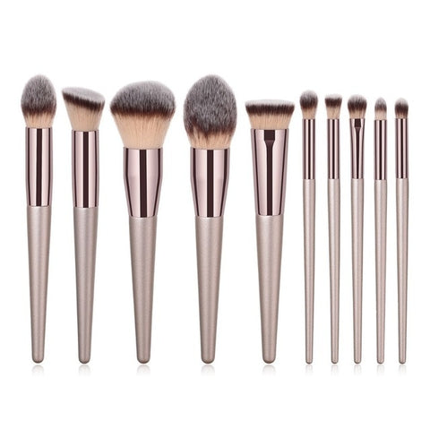 4-14pcs Makeup Brushes Set For Foundation Powder Blush Eyeshadow Concealer Lip Eye Make Up Brush With Bag Cosmetics Beauty Tools