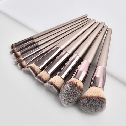 4-14pcs Makeup Brushes Set For Foundation Powder Blush Eyeshadow Concealer Lip Eye Make Up Brush With Bag Cosmetics Beauty Tools