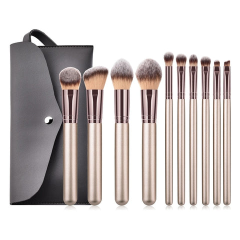 4-14pcs Makeup Brushes Set For Foundation Powder Blush Eyeshadow Concealer Lip Eye Make Up Brush With Bag Cosmetics Beauty Tools