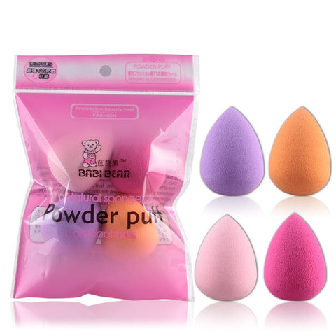 4 Piece/pack Cosmetic Foundation Puff Beauty Makeup Sponges Soft Gourd Drop Shape Powder Blush BB Cream Make Up Tool Wholesale