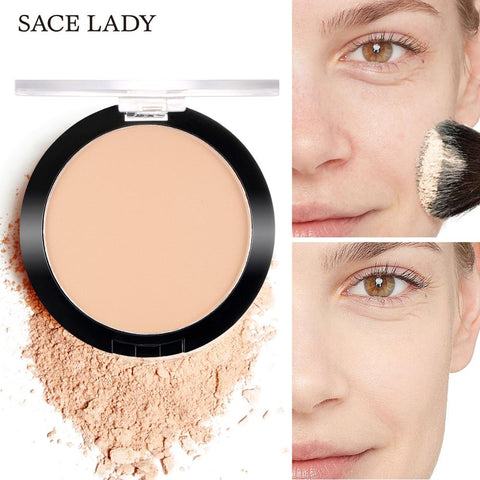 SACE LADY Compact Powder Oil Control Matte Makeup Setting Pressed Powder Pores Invisible Mate Make Up Natural Finish Cosmetics