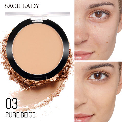 SACE LADY Compact Powder Oil Control Matte Makeup Setting Pressed Powder Pores Invisible Mate Make Up Natural Finish Cosmetics