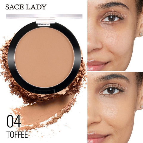 SACE LADY Compact Powder Oil Control Matte Makeup Setting Pressed Powder Pores Invisible Mate Make Up Natural Finish Cosmetics