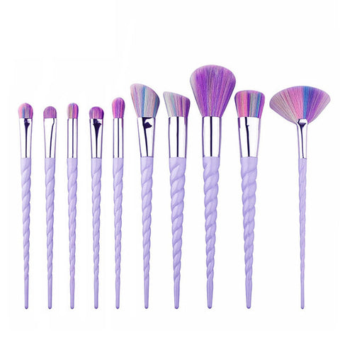 10pcs Unicorn Makeup Brushes Sets Maquiagem Foundation Powder Cosmetic Blush Eyeshadow Women Beauty Glitter Make Up Brush Tools