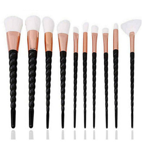 10pcs Unicorn Makeup Brushes Sets Maquiagem Foundation Powder Cosmetic Blush Eyeshadow Women Beauty Glitter Make Up Brush Tools