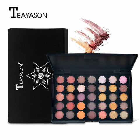 40 Colors Eye Makeup Nude Matte Shimmer Eyeshadow Pallete Glitter Earth Eye Shadow Power Set Cosmetic Makeup Brush Set TSLM2