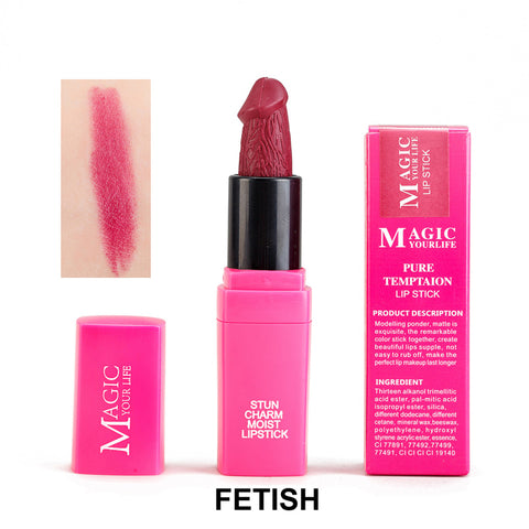 12 Colors Penis Shape Mushroom Long Lasting Moisture Cosmetic Lipstick Lips Makeup Waterproof Lipstick