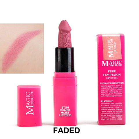 12 Colors Penis Shape Mushroom Long Lasting Moisture Cosmetic Lipstick Lips Makeup Waterproof Lipstick