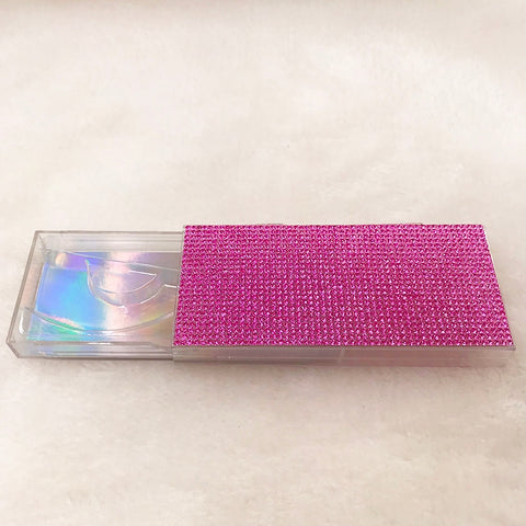 3D False Eyelashes Packaging Empty Lash Case Bling Glitter Eyelash Box without Eyelashes