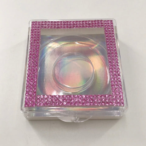 3D False Eyelashes Packaging Empty Lash Case Bling Glitter Eyelash Box without Eyelashes