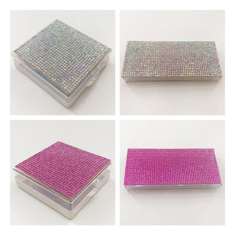 3D False Eyelashes Packaging Empty Lash Case Bling Glitter Eyelash Box without Eyelashes