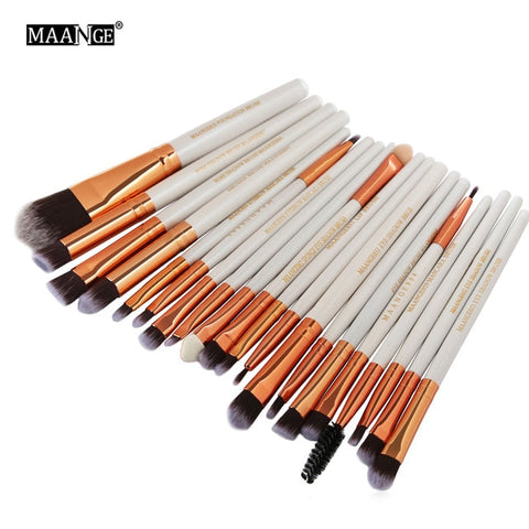 MAANGE 20/22Pcs Beauty Makeup Brushes Set Cosmetic Foundation Powder Blush Eye Shadow Lip Blend Make Up Brush Tool Kit Maquiagem