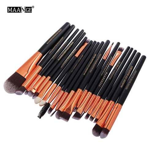 MAANGE 20/22Pcs Beauty Makeup Brushes Set Cosmetic Foundation Powder Blush Eye Shadow Lip Blend Make Up Brush Tool Kit Maquiagem