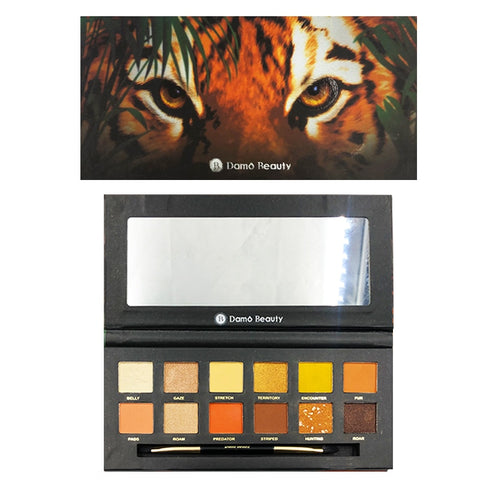 Eyeshadow Pallete 12 Color Colorful Waterproof Concealer Makeup Pallete Lasting-Effect Eye Shadow Animal Pig Tiger Eyeshadow