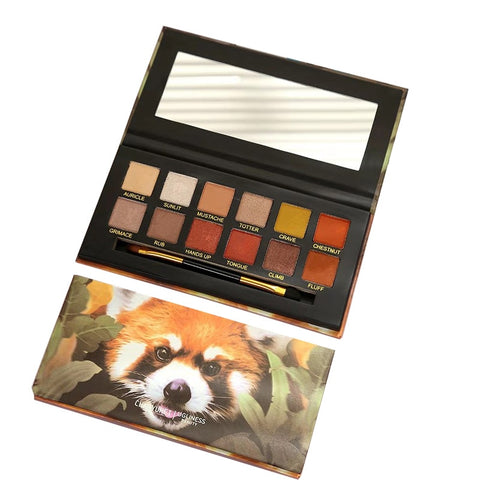 Eyeshadow Pallete 12 Color Colorful Waterproof Concealer Makeup Pallete Lasting-Effect Eye Shadow Animal Pig Tiger Eyeshadow