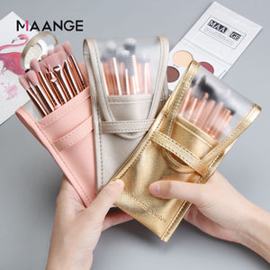 MAANGE 1Pcs Empty Makeup Brushes Case Portable Holder Organizer Pouch Pocket Cosmetic Beauty Brush Bag Makeup Tools Brush Holder