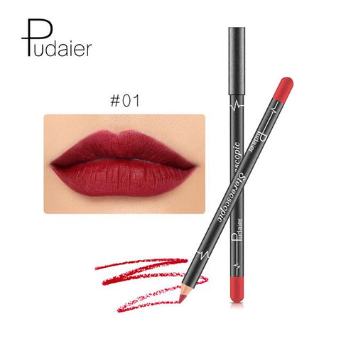12 Kleuren/Set Sexy Matte Lip Stick Lipliner Lip Liner Potlood Mat Naakt Lipsliner Pen Set Beauty Make-Up Tool cosmetische