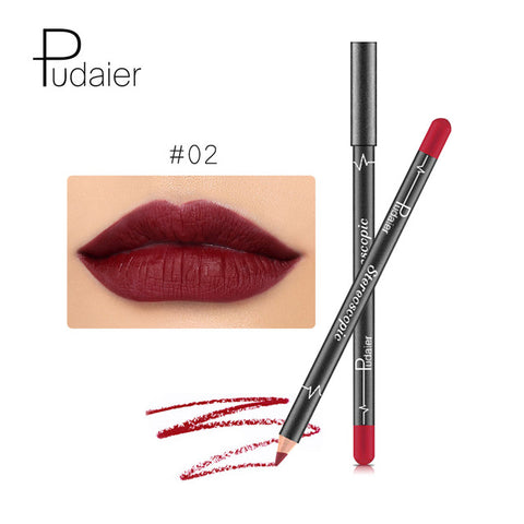 12 Kleuren/Set Sexy Matte Lip Stick Lipliner Lip Liner Potlood Mat Naakt Lipsliner Pen Set Beauty Make-Up Tool cosmetische