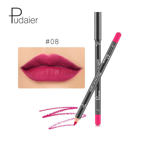 12 Kleuren/Set Sexy Matte Lip Stick Lipliner Lip Liner Potlood Mat Naakt Lipsliner Pen Set Beauty Make-Up Tool cosmetische
