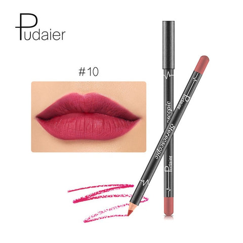 12 Kleuren/Set Sexy Matte Lip Stick Lipliner Lip Liner Potlood Mat Naakt Lipsliner Pen Set Beauty Make-Up Tool cosmetische