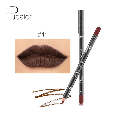 12 Kleuren/Set Sexy Matte Lip Stick Lipliner Lip Liner Potlood Mat Naakt Lipsliner Pen Set Beauty Make-Up Tool cosmetische