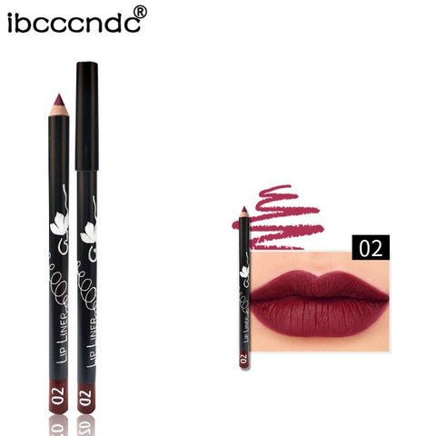 12 Kleuren/Set Sexy Matte Lip Stick Lipliner Lip Liner Potlood Mat Naakt Lipsliner Pen Set Beauty Make-Up Tool cosmetische