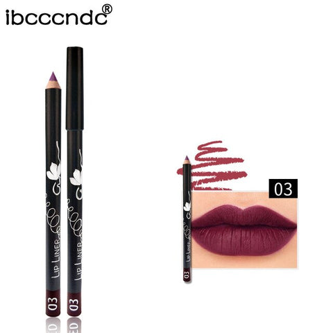 12 Kleuren/Set Sexy Matte Lip Stick Lipliner Lip Liner Potlood Mat Naakt Lipsliner Pen Set Beauty Make-Up Tool cosmetische