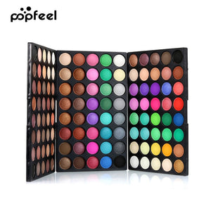 POPFEEL 120 colors Eye Shadow Palette  Shimmer and Matte Maquiagem Eyeshadow Pallete Natural Make Up Palette set Beauty Cosmetic