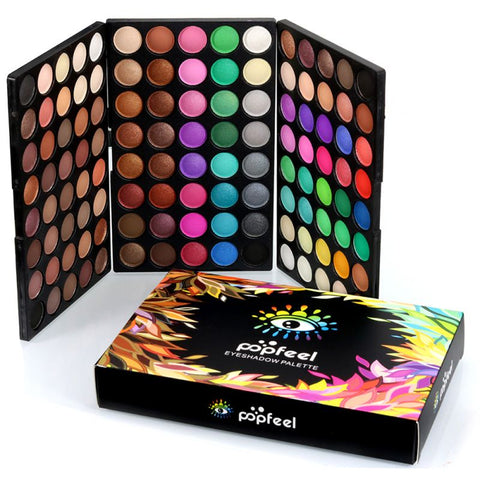 POPFEEL 120 colors Eye Shadow Palette  Shimmer and Matte Maquiagem Eyeshadow Pallete Natural Make Up Palette set Beauty Cosmetic