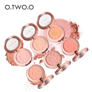 O.TWO.O Rosto Pressionado Paleta Paletas de Maquiagem Cheek Blush Blush Mineral Blush Rouge Creme Blush Natural Cosméticos 6 Cores