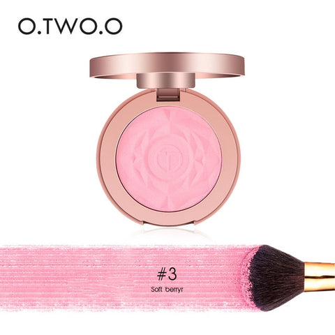 O.TWO.O Rosto Pressionado Paleta Paletas de Maquiagem Cheek Blush Blush Mineral Blush Rouge Creme Blush Natural Cosméticos 6 Cores