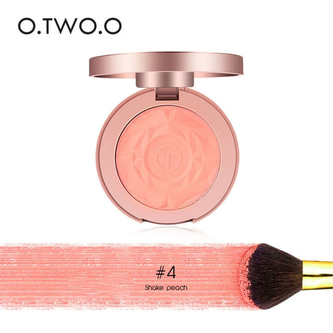 O.TWO.O Rosto Pressionado Paleta Paletas de Maquiagem Cheek Blush Blush Mineral Blush Rouge Creme Blush Natural Cosméticos 6 Cores