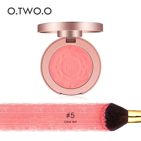 O.TWO.O Rosto Pressionado Paleta Paletas de Maquiagem Cheek Blush Blush Mineral Blush Rouge Creme Blush Natural Cosméticos 6 Cores